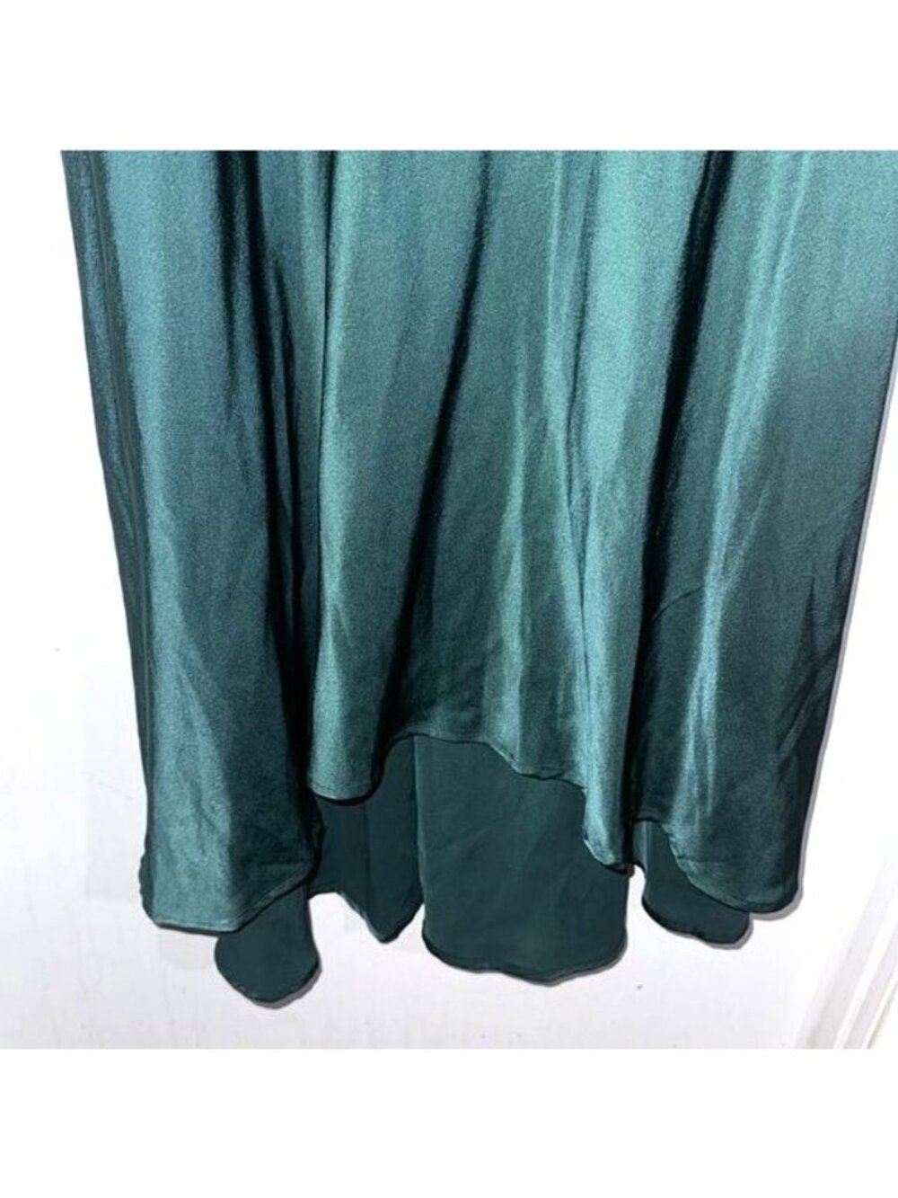 Womens Elegant Green Midi Dress XL Polyester Spandex Short Sleeve - Picture 5 of 11